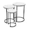 Hastings Home Set of 3 Round Nesting Tables, White 627948ZOS - alternate 8